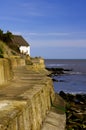 Runswick Bay Sea Wall Royalty Free Stock Photo