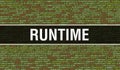 RUNTIME text written on Programming code abstract technology background of software developer and Computer script. RUNTIME concept Royalty Free Stock Photo