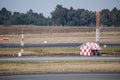 Runway and aeronautical signs at Johannesburg International Airport Royalty Free Stock Photo