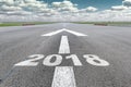 Airport runway arrow 2018 Royalty Free Stock Photo