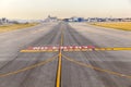 Runway at Barajay Airport in Madrid, Spain