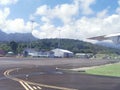 Runway at the Douglas Charles Airport, Marigot, Dominica Royalty Free Stock Photo