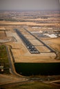 The runway at the Idaho Falls Idaho regional airport. Royalty Free Stock Photo