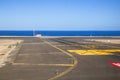 Runway with ocean Royalty Free Stock Photo