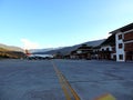 Runway and Royal Bhutan Airlines flight