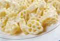 Ruote pasta with cream sauce Royalty Free Stock Photo