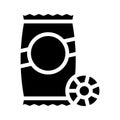 ruote pasta glyph icon vector illustration