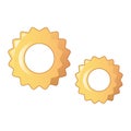 Ruote pasta icon, cartoon style