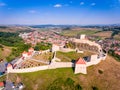 Rupea Brasov Medieval Fortress aerial view