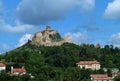 Rupea Citadel seen from the E60 road in Romania.