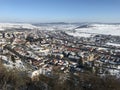 Rupea city, covered with snow