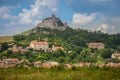 Rupea fortress Brasov Romania old medieval town hill castle Royalty Free Stock Photo