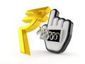 Rupee currency symbol with web cursor Royalty Free Stock Photo