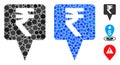 Rupee Map Pointer Composition Icon of Circles