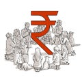 Rupee money new religion worshipers
