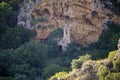 Rupestrian church along the canyon carved by the Gravina River where lies Matera, Basilicata, Italy Royalty Free Stock Photo