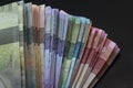 Rupiah banknotes with different colors Royalty Free Stock Photo