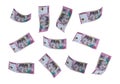Rupiah indonesia money paper banknote thr Royalty Free Stock Photo