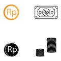rupiah money icon vector