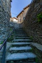 RUPIT, CATALONIA, SPAIN April 2016: antique stairs of old town