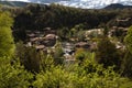 Rupit medieval village in Catalonia in spring, Spain