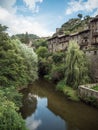 The Rupit river running through the village of Rupit i Pruit