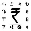 ruppe icon. Crepto currency icons universal set for web and mobile