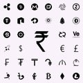 ruppe icon. Crepto currency icons universal set for web and mobile