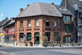 Ruppelmonde, Antwerp Province, Belgium - Local cafe in brick stones with a terrace