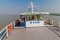 RUPSA, BANGLADESH - NOVEMBER 13, 2016: Deck of M. V. DINGHY ship of The Bengal Tours Ltd. on Rupsa river, Banglade