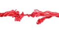 Rupture of red climbing rope Royalty Free Stock Photo