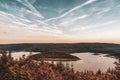 Rur Reservoir, Panoramic view of the Rur Lake in autumn