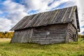 Rural Abandoned Homestead in a rural field in Latvia