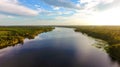 Aerial view of a rural Alabama Lake