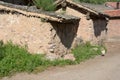 A rural alleyway under the sun, Shanxi, China. Royalty Free Stock Photo