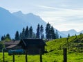 Rural alpine Motife Chiemgau Alps Bavaria Royalty Free Stock Photo
