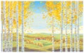 Rural autumn landscape, with birch trees Royalty Free Stock Photo