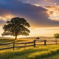 Rural background with close up cowboy Rustic outdoor