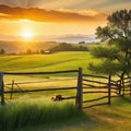 Rural background with close up cowboy Rustic outdoor