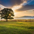 Rural background with close up cowboy Rustic outdoor