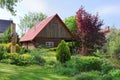 Rural bath in summer european garden Royalty Free Stock Photo