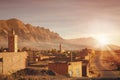 Rural Berber village at sunrise in Morocco Royalty Free Stock Photo