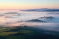 Rural Bliss: Sunrise Over Charming Townscape.