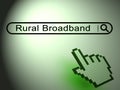 Rural Broadband Countryside Data Connection 2d Illustration