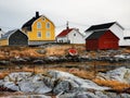 Rural buildings on the Norwegian coast