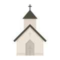 Rural church icon flat isolated vector Royalty Free Stock Photo