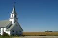 Rural Church near farmer field Royalty Free Stock Photo