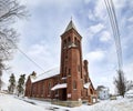 Rural Church in the Snow Royalty Free Stock Photo