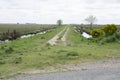 Rural landscape, road that extends to the horizon, in EgaÃÂ±a, Rauch, Buenos Aires, Argentina Royalty Free Stock Photo