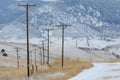 Rural Colorado mountain telephone poles